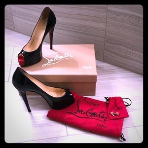 Christian Louboutin Vendome Patent Peep Toe